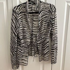 Sheer mesh zebra material